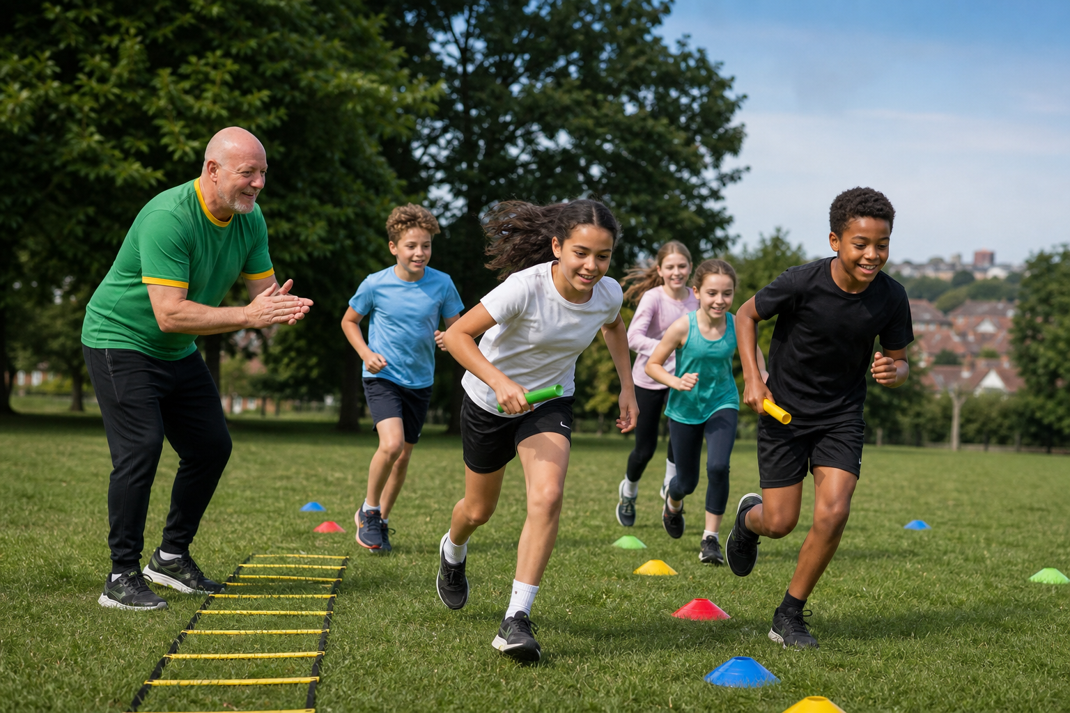 Young people taking part in a club holiday programme
